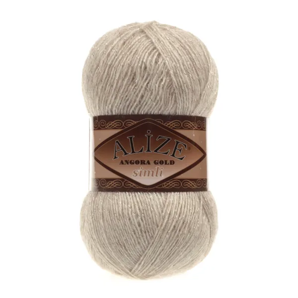 Alize Angora Gold Simli Bej Melanj El Örgü İpliği 152