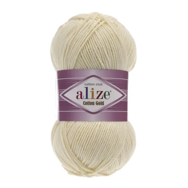 Alize Cotton Gold Krem Örgü İpliği  01