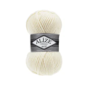 Alize Süperlana Maxi Krem Örgü İpliği   01