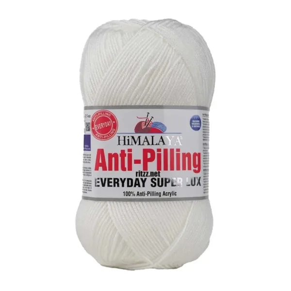 Himalaya Super Lux Anti Pilling Beyaz Örgü İpliği   73401