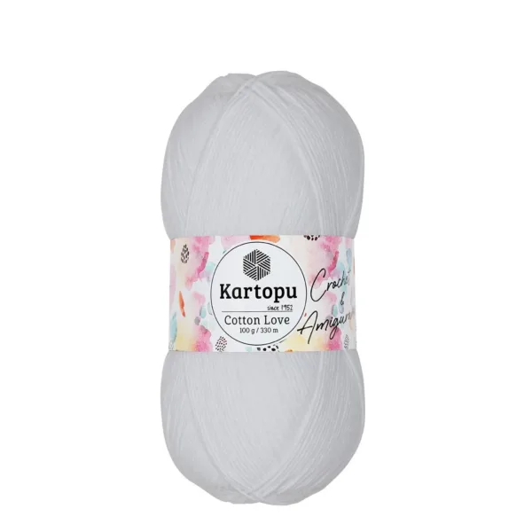 Kartopu Kotton Love Beyaz Örgü İpliği K010
