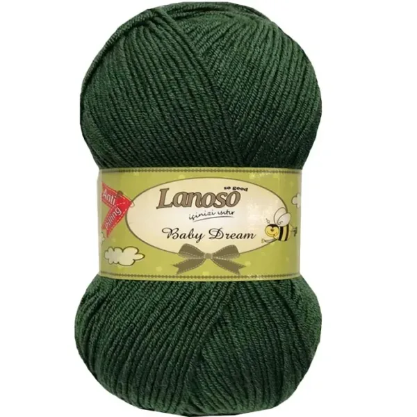 Lanoso Baby Dream Asker Yeşili Bebe Örgü İpliği 929