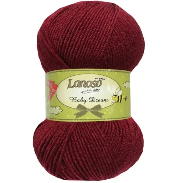 Lanoso Baby Dream Bordo Bebe Örgü İpliği 957