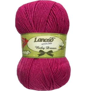 Lanoso Baby Dream Fuşya Bebe Örgü İpliği 948