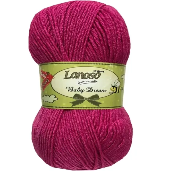 Lanoso Baby Dream Fuşya Bebe Örgü İpliği 948