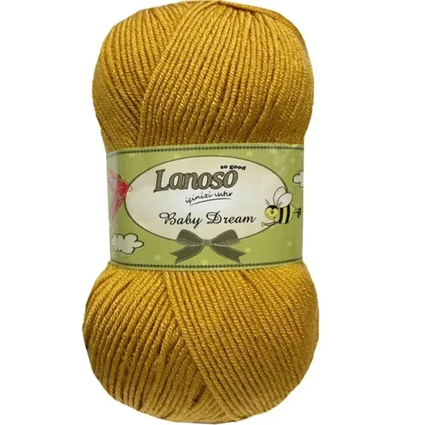 Lanoso Baby Dream Hardal Bebe Örgü İpliği 903