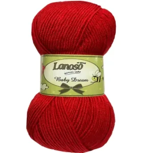 Lanoso Baby Dream Kırmızı Bebe Örgü İpliği 956