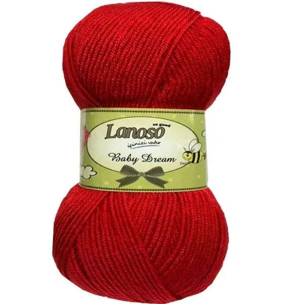 Lanoso Baby Dream Kırmızı Bebe Örgü İpliği 956
