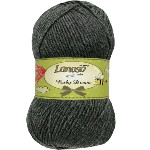 Lanoso Baby Dream Koyu Gri Bebe Örgü İpliği 953