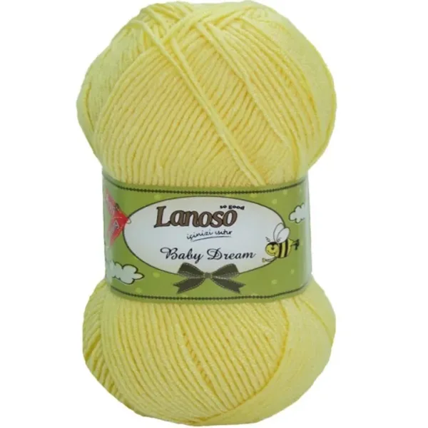 Lanoso Baby Dream Limon Sarı Bebe Örgü İpliği 914