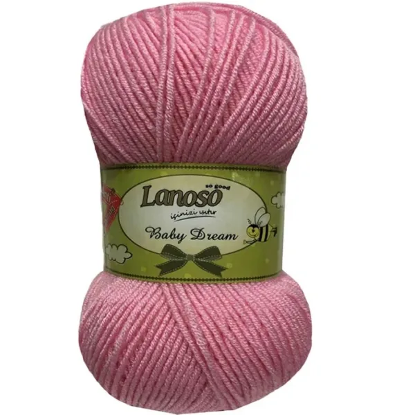 Lanoso Baby Dream Pembe Bebe Örgü İpliği 933