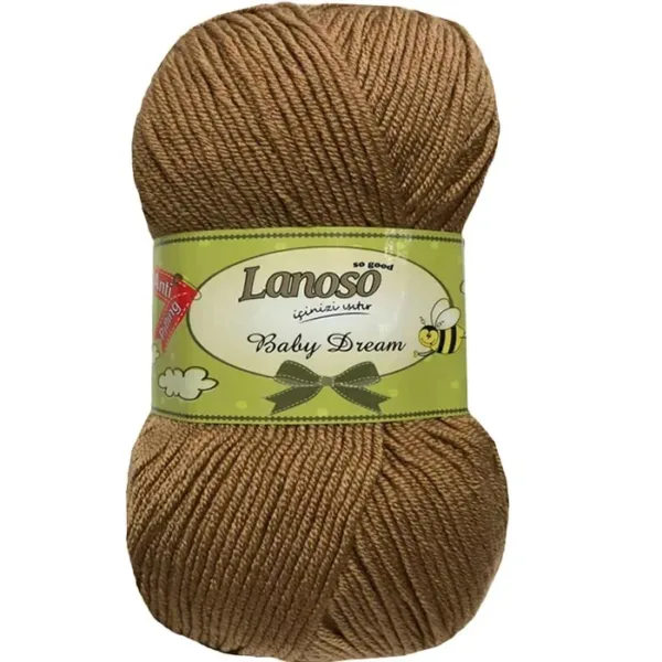 Lanoso Baby Dream Sütlü Kahve Bebe Örgü İpliği 907