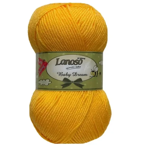 Lanoso Baby Dream Yumurta Sarı Bebe Örgü İpliği 913