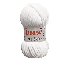 Lanoso Hera Extra Beyaz Kadife İplik C955