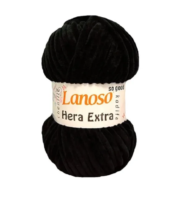 Lanoso Hera Extra Siyah Kadife İplik C960