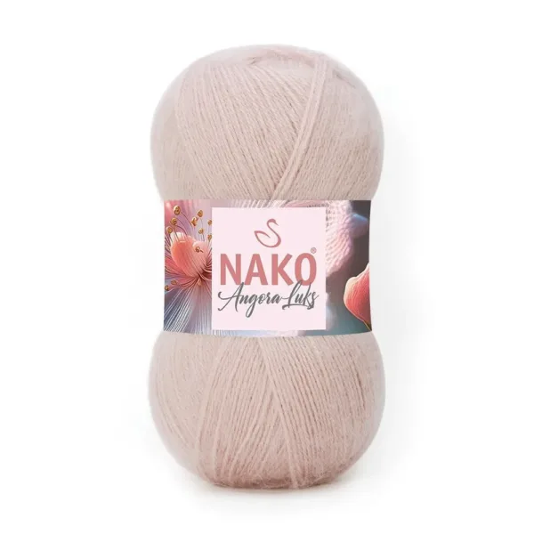 Nako Angora Lüks Bej Pudra El Örgü İpliği 02250