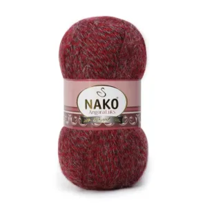 Nako Angora Lüks Bordo Muline El Örgü İpliği 21359