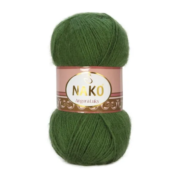 Nako Angora Lüks Çam Yeşili El Örgü İpliği 10665