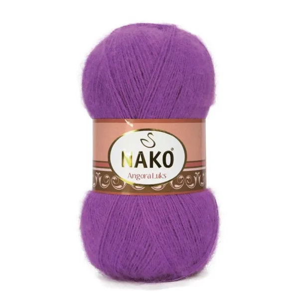 Nako Angora Lüks Fuşya El Örgü İpliği 02180