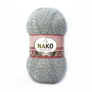 Nako Angora Lüks Galaktik Gri Muline El Örgü İpliği 21422