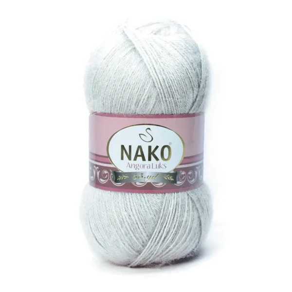 Nako Angora Lüks Gümüş Gri El Örgü İpliği 00969