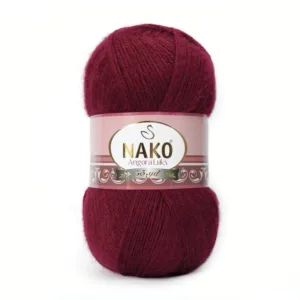 Nako Angora Lüks Kızıl Bordo El Örgü İpliği 01238