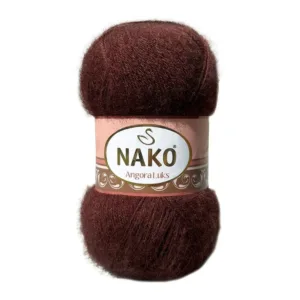 Nako Angora Lüks Kızıl Kahve El Örgü İpliği 13863