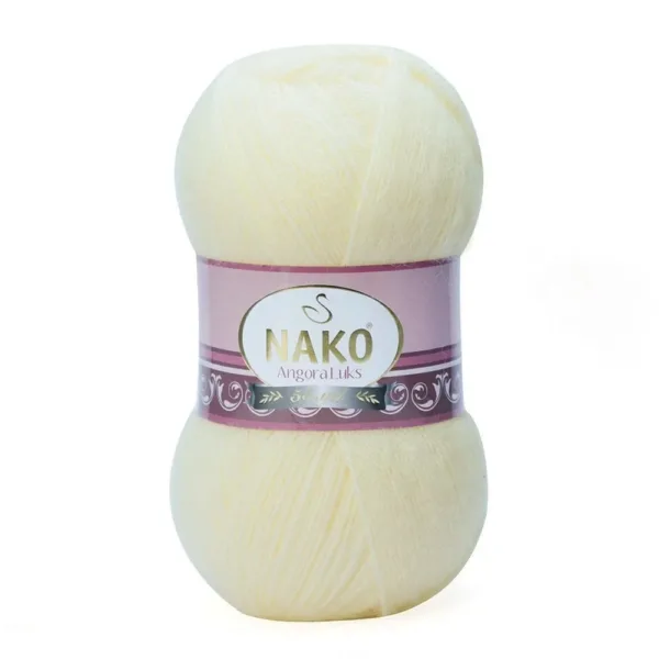 Nako Angora Lüks Krem El Örgü İpliği 00256
