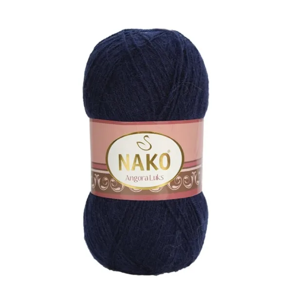 Nako Angora Lüks Lacivert El Örgü İpliği 11458