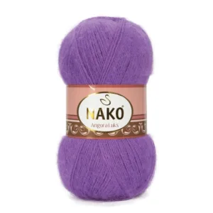 Nako Angora Lüks Mor El Örgü İpliği 13864