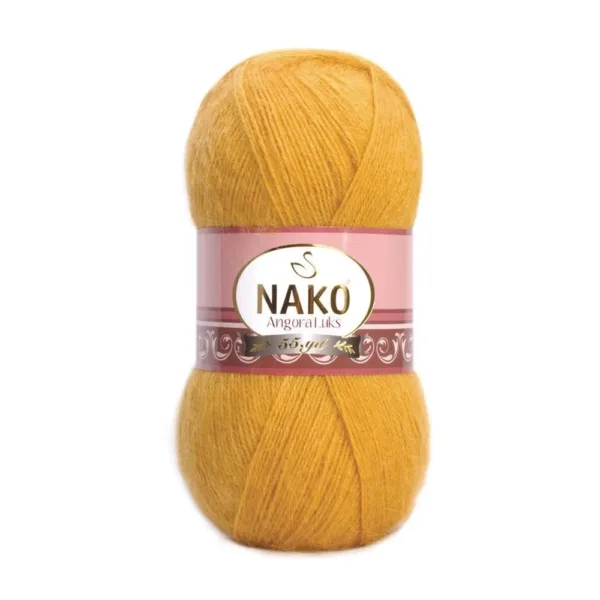Nako Angora Lüks Parlak Altın El Örgü İpliği 01636