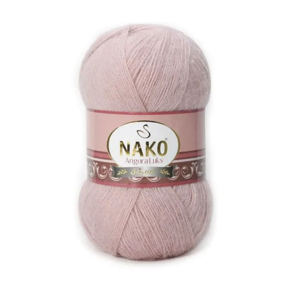 Nako Angora Lüks Pastel Pembe El Örgü İpliği 11183