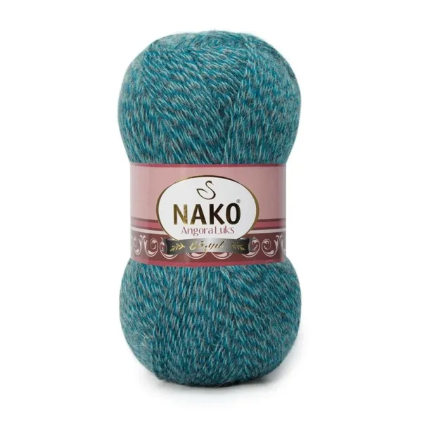Nako Angora Lüks Petrol Muline El Örgü İpliği 21357