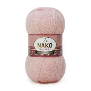 Nako Angora Lüks Pudra Muline El Örgü İpliği 21356