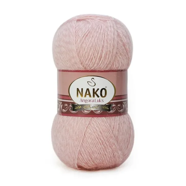 Nako Angora Lüks Pudra Muline El Örgü İpliği 21356