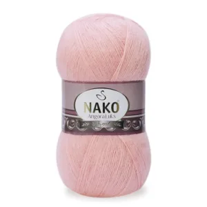 Nako Angora Lüks Simli Pembe El Örgü İpliği 01424