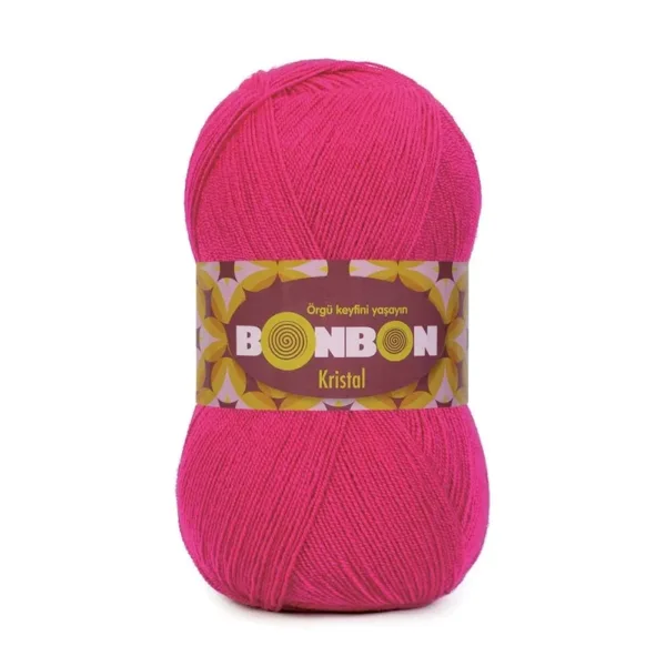 Nako Bonbon Kristal Koyu Pembe Örgü İpi 98399