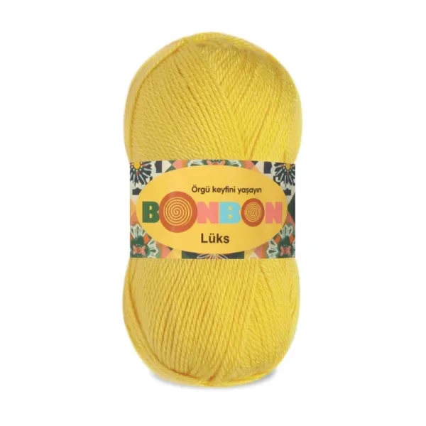 Nako Bonbon Lüx Neon Sarı Örgü İpliği 98407