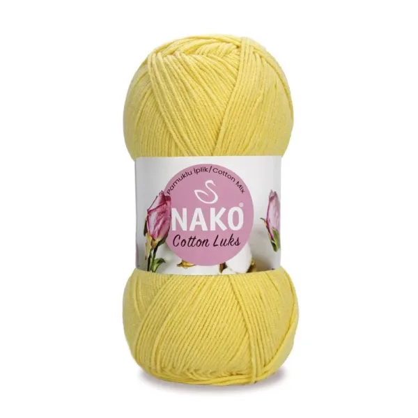 Nako Cotton Lüks Açık Sarı Örgü İpliği 97554