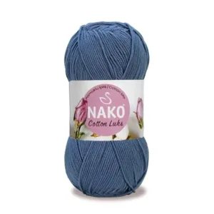 Nako Cotton Lüks Denim Mavi Örgü İpliği 97563