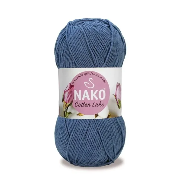 Nako Cotton Lüks Denim Mavi Örgü İpliği 97563