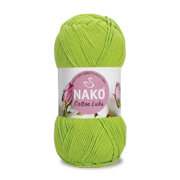 Nako Cotton Lüks Fıstık Yeşili Örgü İpliği 97567