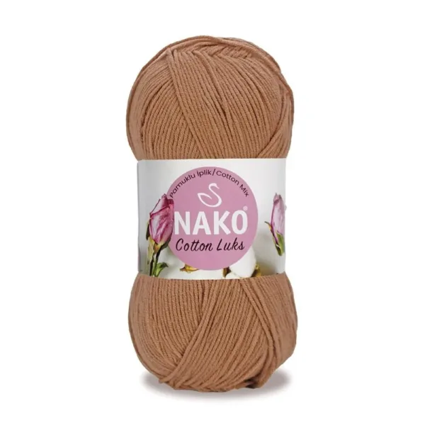 Nako Cotton Lüks Kahverengi Örgü İpliği 97557
