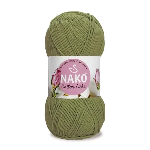 Nako Cotton Lüks Kına Yeşil Örgü İpliği 97588
