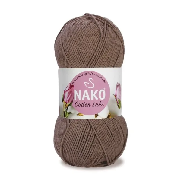 Nako Cotton Lüks Koyu Kahve Örgü İpliği 97583