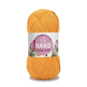 Nako Cotton Lüks Koyu Sarı Örgü İpliği 97553