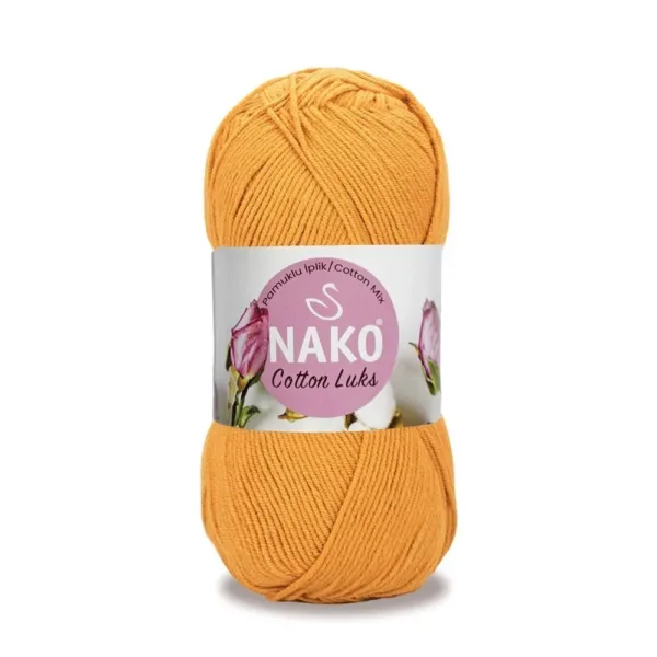 Nako Cotton Lüks Koyu Sarı Örgü İpliği 97553