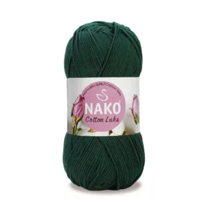 Nako Cotton Lüks Koyu Yeşil Örgü İpliği 97580