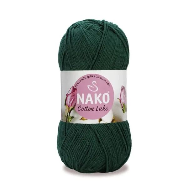 Nako Cotton Lüks Koyu Yeşil Örgü İpliği 97580