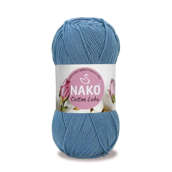 Nako Cotton Lüks Mavi Örgü İpliği 97587